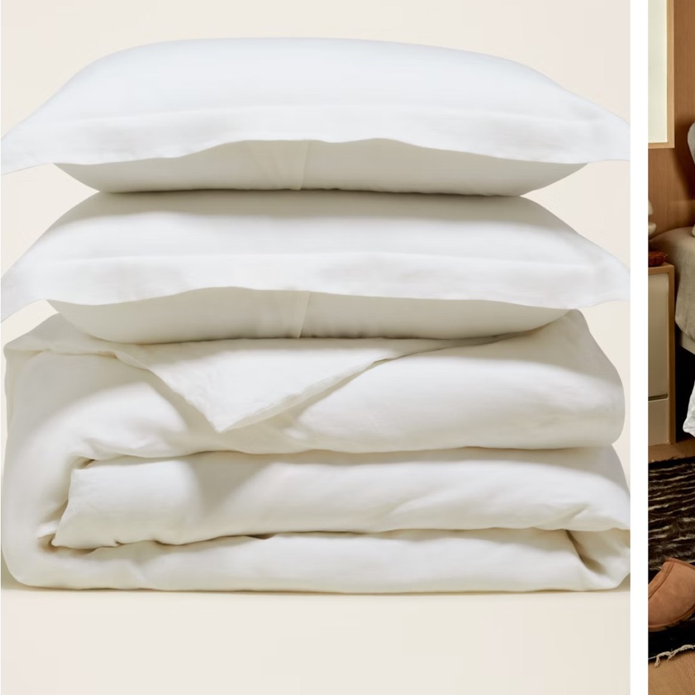 Italic 100% linen duvet set king